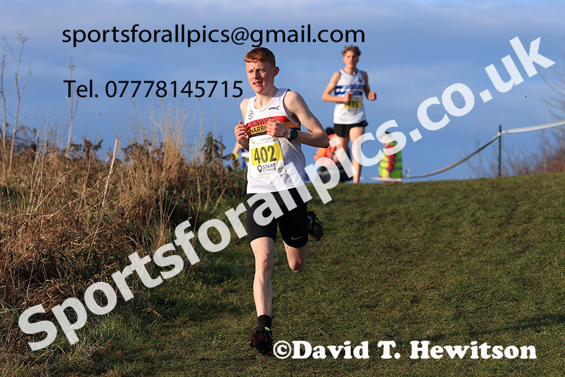 Mens under-17s 2024 NECAA Cross Country Champs., Temple Park, South Shields. Photo: David T. Hewitson/Sports for All Pics